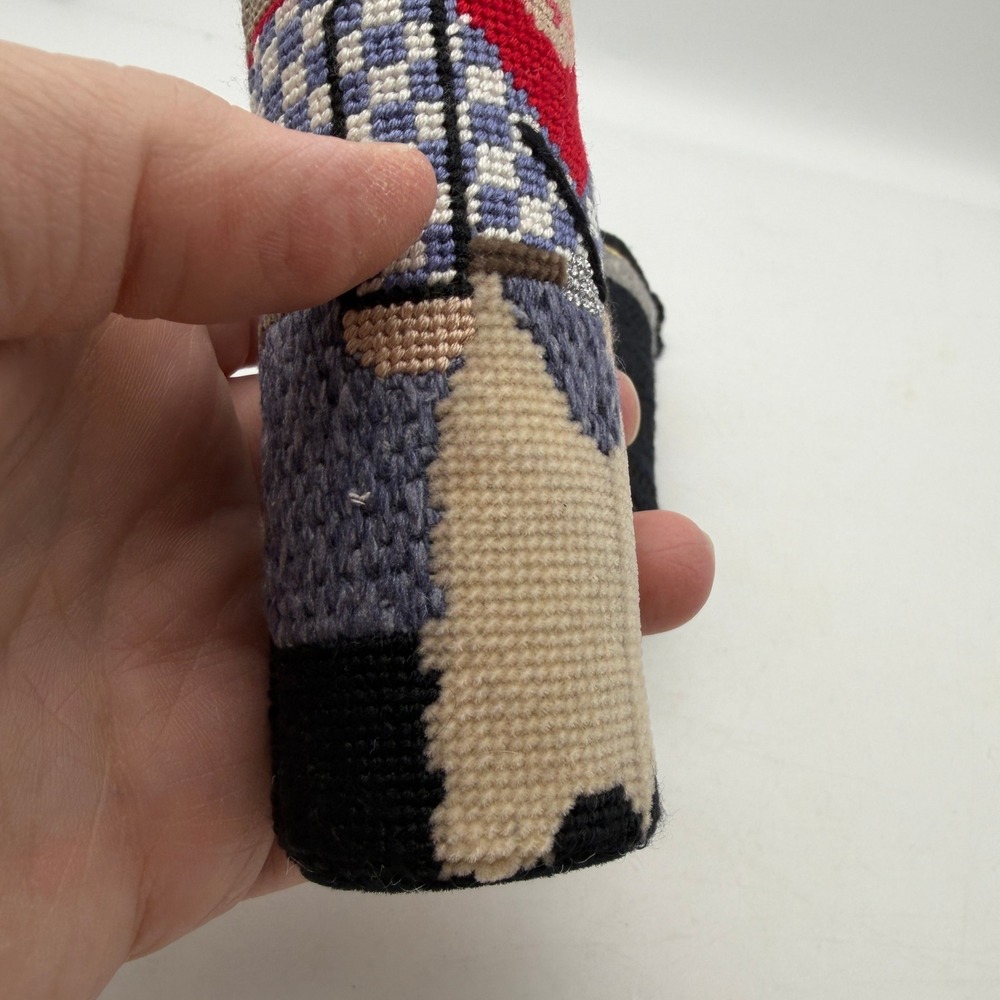 Needlepoint handmade Halloween hanging ornaments cylinder decor Frankenstein - Picture 8 of 13